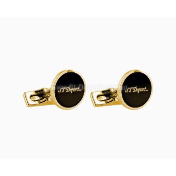 Show details for CUFFLINKS STD BLACK LAQ/GOLDEN Picture of CUFFLINKS STD BLACK LAQ/GOLDEN