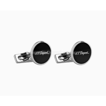 Show details for CUFFLINKS STD BLACK LAQ/SILVER Picture of CUFFLINKS STD BLACK LAQ/SILVER
