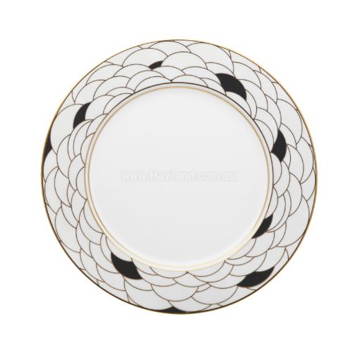Picture of ART DECO PAR HAVILAND LARGE DINNER PLATE (NOIR ET BLANC)