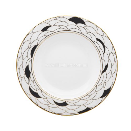 Picture of ART DECO PAR HAVILAND RIM SOUP PLATE (NOIR ET BLANC)