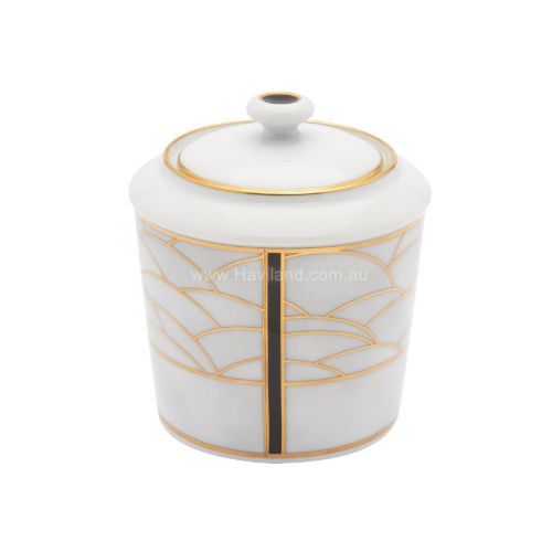 Picture of ART DECO PAR HAVILAND SUGAR BOX (WITHOUT HANDLE) (NOIR ET BLANC)