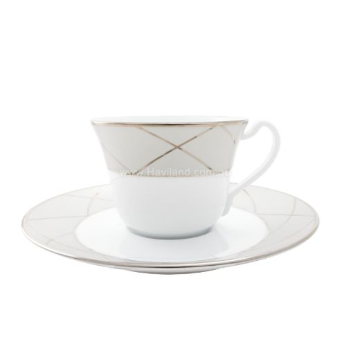 Picture of CLAIR DE LUNE ARCADES XL CAPPUCCINO CUP AND SAUCER (GRIS)