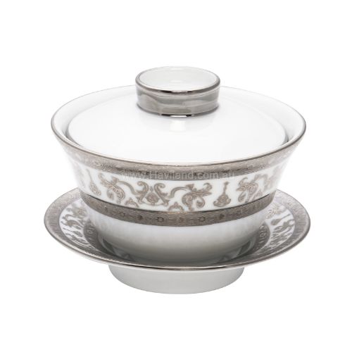 Picture of COURONNE IMPERIALE CHINESE TEACUP AND SAUCER (SMALL) (BLANC)