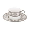 Picture of COURONNE IMPERIALE TEACUP AND SAUCER (CYLINDRICAL) (BLANC)