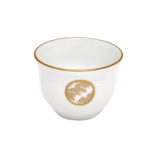 Picture of DAMASSE ORIENTAL COFFEE CUP (WITHOUT HANDLE) (BLANC)