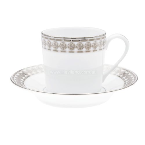 Picture of ETERNITE COFFEE CUP AND SAUCER (CYLINDRICAL) (BLANC)