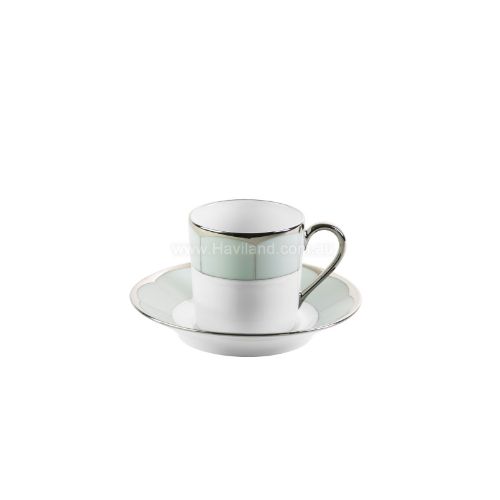 Picture of ILLUSION COFFEE CUP AND SAUCER (CYLINDRICAL) (MENTHE)