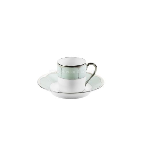Picture of ILLUSION ESPRESSO CUP AND SAUCER (CYLINDRICAL) (MENTHE)