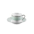 Picture of ILLUSION TEACUP AND SAUCER (CYLINDRICAL) (MENTHE)