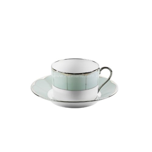 Picture of ILLUSION TEACUP AND SAUCER (CYLINDRICAL) (MENTHE)