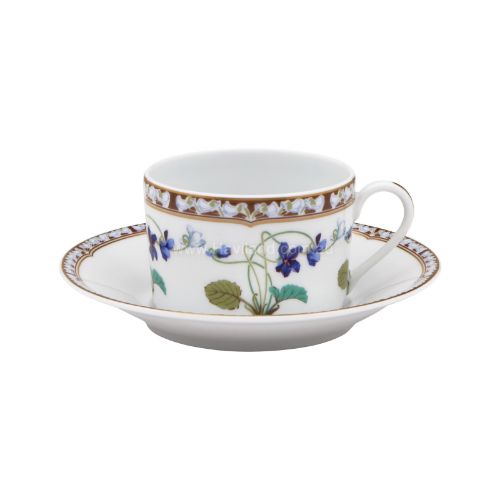 Picture of IMPERATRICE EUGENIE TEACUP AND SAUCER (CYLINDRICAL) (BLEU)