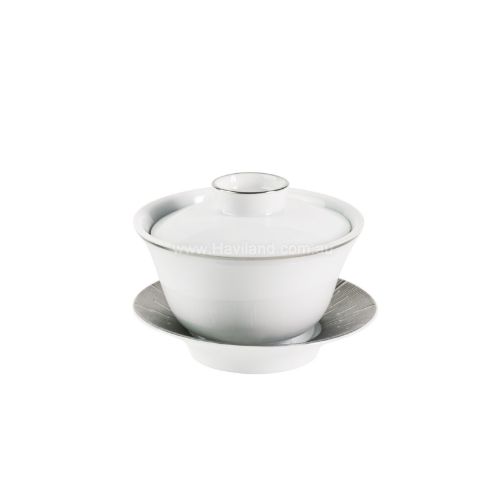 Picture of INFINI CHINESE TEACUP AND SAUCER (SMALL) (PLATINE)