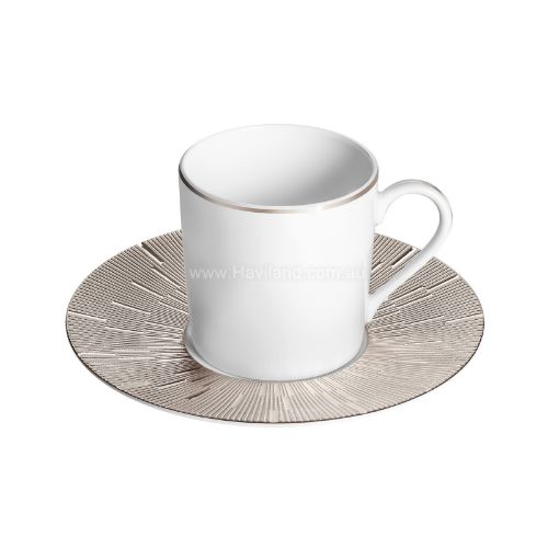 Picture of INFINI COFFEE CUP AND SAUCER (CYLINDRICAL) (PLATINE)