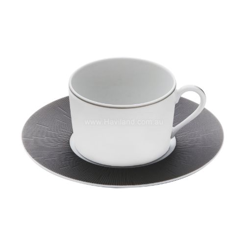 Picture of INFINI TEACUP AND SAUCER (CYLINDRICAL) (GRIS ANTHRACITE)