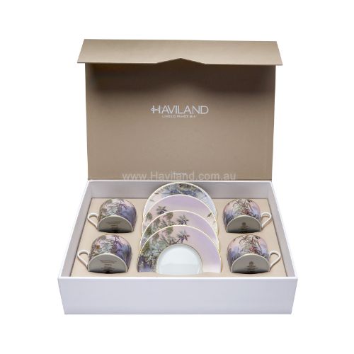 Picture of LE BRESIL SET OF 4 TEACUPS AND SAUCERS (MIX)