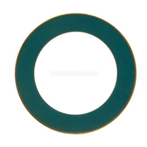 Picture of LES PRESENTATIONS UNDERPLATE (PEACOCK BLUE GOLD FILET) (BLEU CANARD)