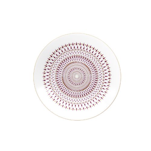 Picture of MAGNOLIA BREAD AND BUTTER PLATE (GEOMETRIC PATTERN) (VIOLET)