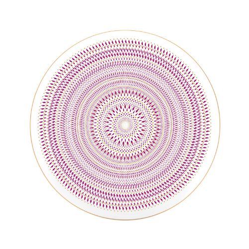 Picture of MAGNOLIA DESSERT PLATE (GEOMETRIC PATTERN) (VIOLET)