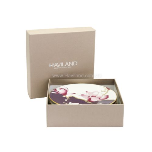 Picture of MAGNOLIA SET OF 4 DELICACY PLATES (FLOWERS PATTERN) (VIOLET)