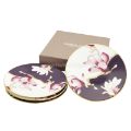Picture of MAGNOLIA SET OF 4 DELICACY PLATES (FLOWERS PATTERN) (VIOLET)