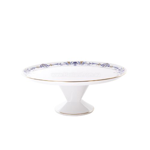 Picture of MARTHE FOOTED CAKE PLATTER (BLEU)