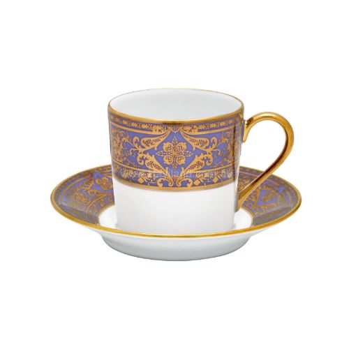 Picture of MATIGNON COFFEE CUP AND SAUCER (CYLINDRICAL) (GOLD LAVENDER RIM)