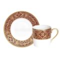 Picture of MATIGNON COFFEE CUP AND SAUCER (CYLINDRICAL) (GOLD CHERRY RIM)