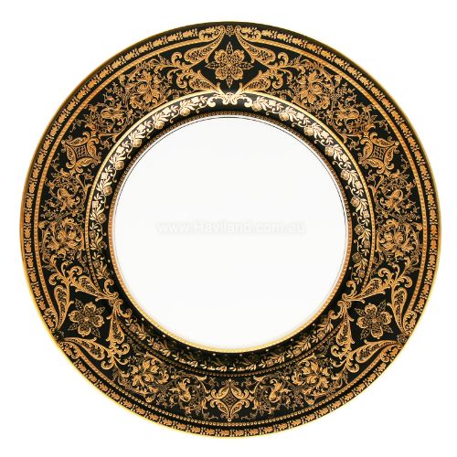Picture of MATIGNON LARGE DINNER PLATE (GOLD BLACK RIM)