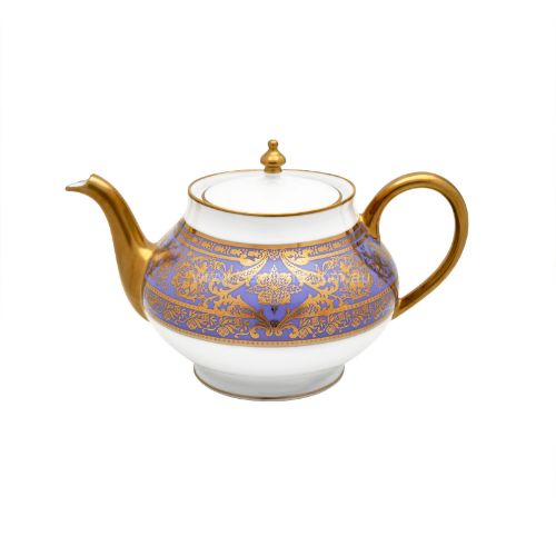 Picture of MATIGNON ROUND TEAPOT (GOLD LAVENDER RIM)