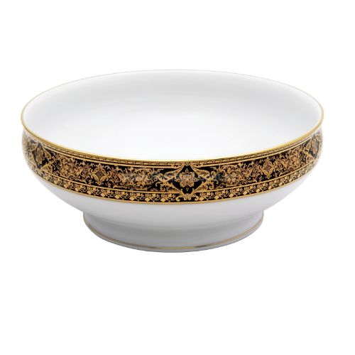 Picture of MATIGNON SALAD BOWL (GOLD BLACK RIM)