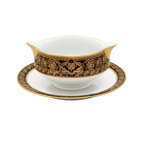 Picture of MATIGNON SAUCE BOAT (GOLD BLACK RIM)