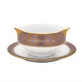 Picture of MATIGNON SAUCE BOAT (GOLD LAVENDER RIM)