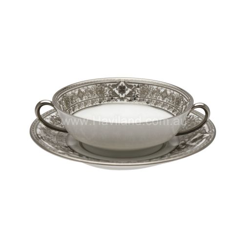 Picture of MATIGNON SOUP CUP AND SAUCER (PLATINUM WHITE RIM)