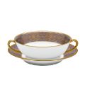Picture of MATIGNON SOUP CUP AND SAUCER (GOLD LAVENDER RIM)