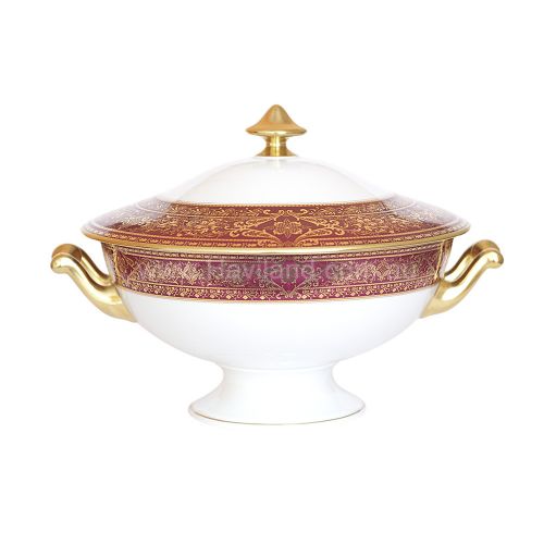 Picture of MATIGNON SOUP TUREEN (GOLD CHERRY RIM)