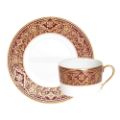 Picture of MATIGNON TEACUP AND SAUCER (CYLINDRICAL) (GOLD CHERRY RIM)