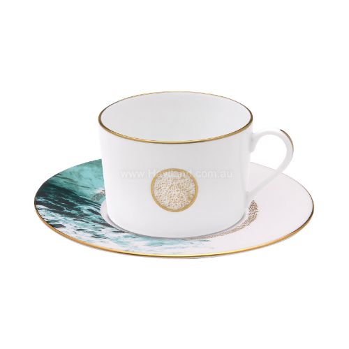 Picture of OCEAN BLEU TEACUP AND SAUCER (BLEU)