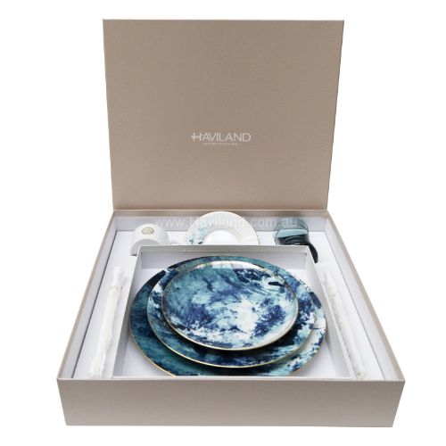Picture of OCEAN BLEU TEA PLACE SETTING GIFT SET (RENAISSANCE PARIS) (BLEU)