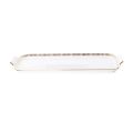 Picture of PLUMES OBLONG CAKE PLATTER (WHITE GOLD)