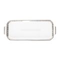 Picture of PLUMES OBLONG CAKE PLATTER (WHITE PLATINUM)