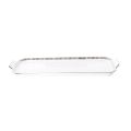 Picture of PLUMES OBLONG CAKE PLATTER (WHITE PLATINUM)