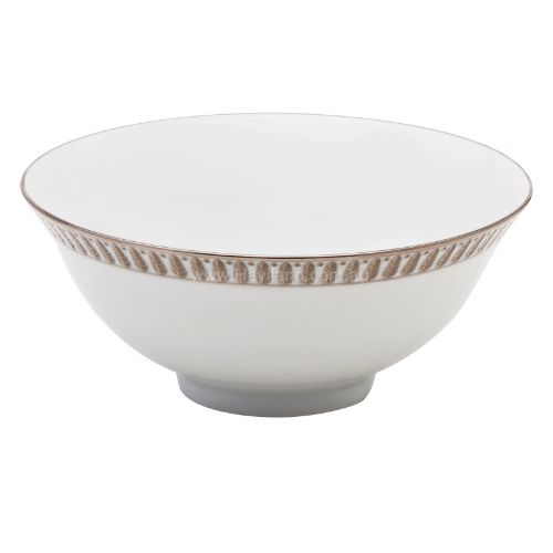 Picture of PLUMES SOUP BOWL (WHITE PLATINUM)