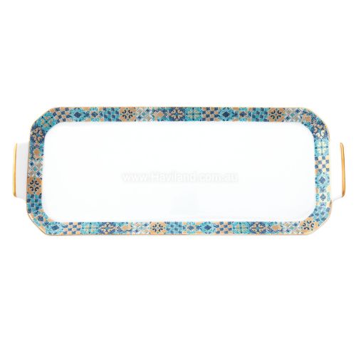 Picture of PORTOFINO OBLONG CAKE PLATTER (BLEU)