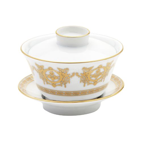 Picture of RITZ IMPERIAL CHINESE TEACUP AND SAUCER (SMALL) (BLANC)