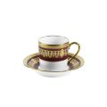 Picture of SAINT HONORE COFFEE CUP AND SAUCER (CYLINDRICAL) (GOLD CHERRY RIM)