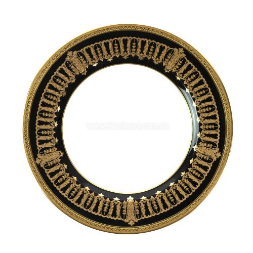 Picture of SAINT HONORE DESSERT PLATE (GOLD BLACK RIM)