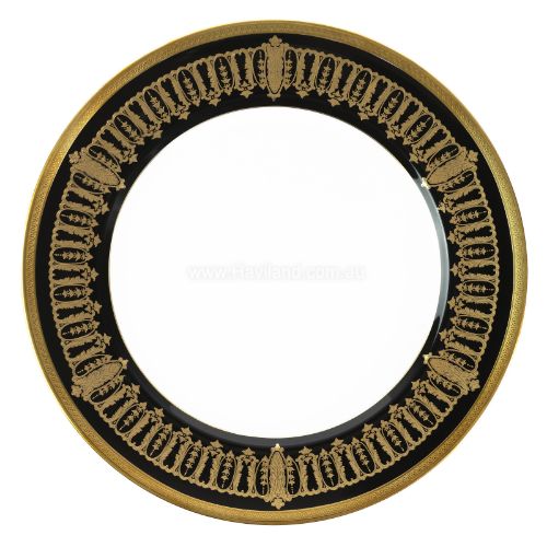 Picture of SAINT HONORE FLAT DISH (GOLD BLACK RIM)
