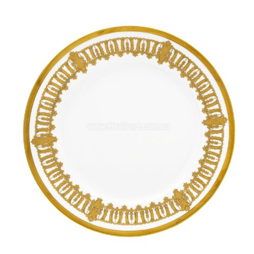 Picture of SAINT HONORE FLAT DISH (GOLD WHITE RIM)