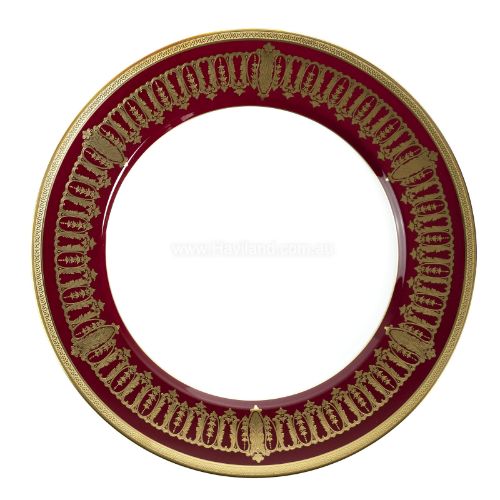Picture of SAINT HONORE FLAT DISH (GOLD CHERRY RIM)