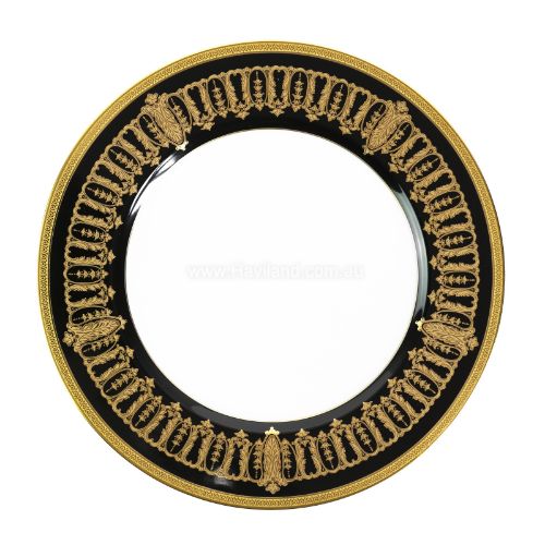 Picture of SAINT HONORE LARGE DINNER PLATE (GOLD BLACK RIM)